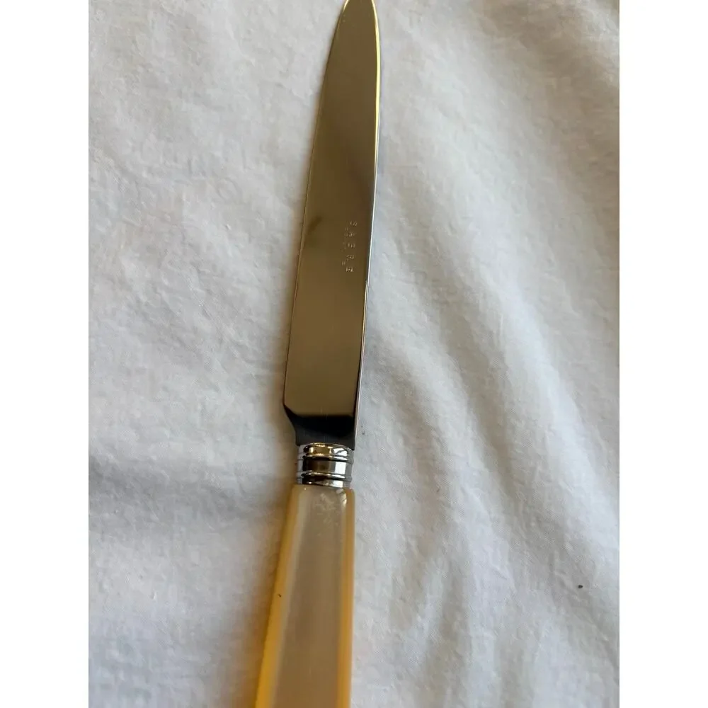NEW Sabre Paris Icône Caramel Dinner Knife 18/10 Stainless Acrylic